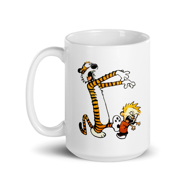 Calvin and Hobbes Playing Zombies Mug - 15oz (444mL) - Mug