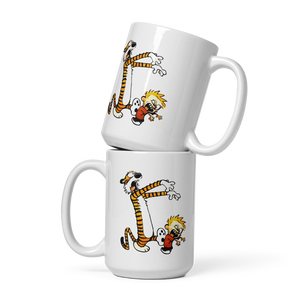 Calvin and Hobbes Playing Zombies Mug - Mug