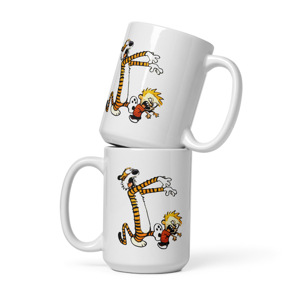 Calvin and Hobbes Playing Zombies Mug - Mug