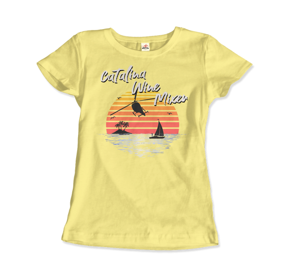 Catalina Wine Mixer, Step Brothers Movie T-Shirt - Women / Spring Yellow / Small by Art-O-Rama