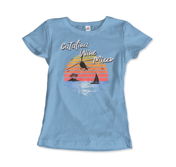 Catalina Wine Mixer, Step Brothers Movie T-Shirt - Women / Light Blue / Small by Art-O-Rama