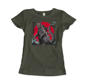 Catzilla: The Ultimate Feline T-Shirt - Women (Fitted) / Military Green / S - T-Shirt