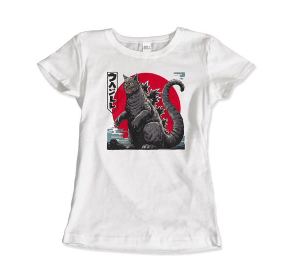 Catzilla: The Ultimate Feline T-Shirt - Women (Fitted) / White / S - T-Shirt