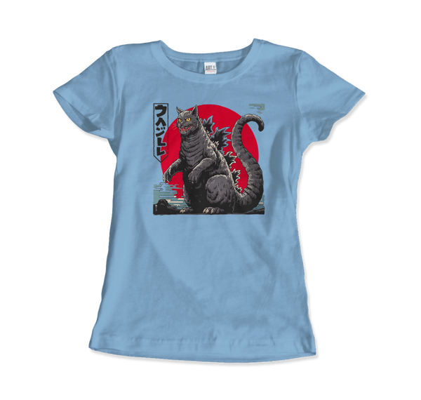 Catzilla: The Ultimate Feline T-Shirt - Women (Fitted) / Light Blue / S - T-Shirt