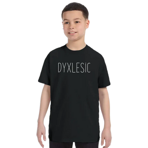 Certified Dyxlesic. Wait Dyslexic! T-Shirt - Youth / Black / S - T-Shirt