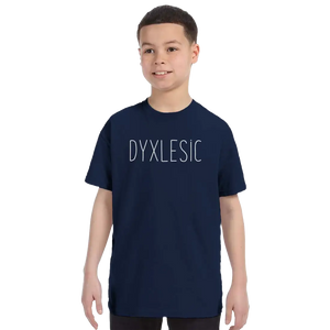 Certified Dyxlesic. Wait Dyslexic! T-Shirt - Youth / Navy / S - T-Shirt