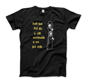 Charlie Chaplin Inspirational Quote T-Shirt - Men / Black / Small - T-Shirt