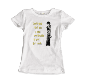 Charlie Chaplin Inspirational Quote T-Shirt - Art-O-Rama Shop