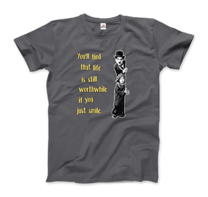 Charlie Chaplin Inspirational Quote T-Shirt - Art-O-Rama Shop