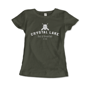 Crystal Lake Bed & Breakfast Horror T-Shirt - Women (Fitted) / City Green / S - T-Shirt