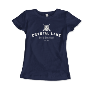 Crystal Lake Bed & Breakfast Horror T-Shirt - Women (Fitted) / Navy / S - T-Shirt