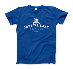 Crystal Lake Bed & Breakfast Horror T-Shirt - Men (Unisex) / Royal Blue / S - T-Shirt