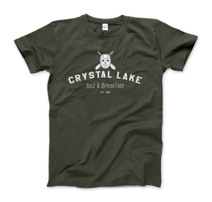 Crystal Lake Bed & Breakfast Horror T-Shirt - Men (Unisex) / City Green / S - T-Shirt