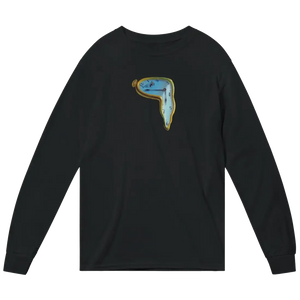 Dali - Melting Watch Artwork Long Sleeve Shirt - Black / Small - Long Sleeve Shirt