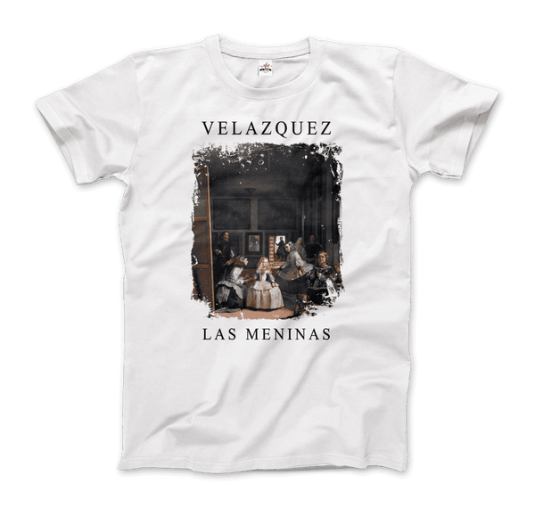 Diego Velazquez - Las Meninas (Ladies-in-Waiting) 1656 Artwork T-Shirt - Men / White / S - T-Shirt