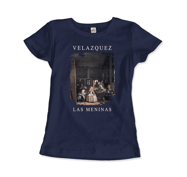 Diego Velazquez - Las Meninas (Ladies-in-Waiting) 1656 Artwork T-Shirt - Women / Navy / S - T-Shirt
