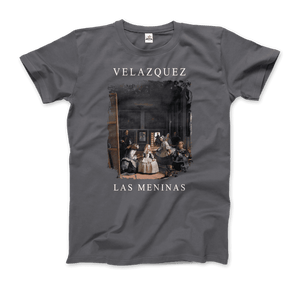 Diego Velazquez - Las Meninas (Ladies-in-Waiting) 1656 Artwork T-Shirt - Men / Charcoal / S - T-Shirt