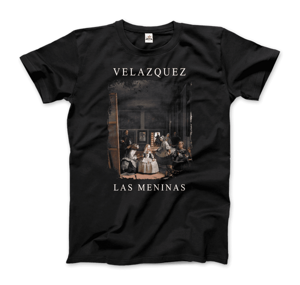 Diego Velazquez - Las Meninas (Ladies-in-Waiting) 1656 Artwork T-Shirt - Men / Black / S - T-Shirt