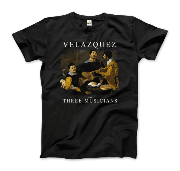 Diego Velazquez - The Three Musicians 1622 Artwork T-Shirt - Men / Black / S - T-Shirt