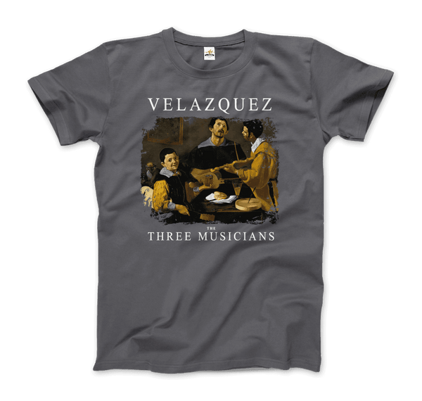 Diego Velazquez - The Three Musicians 1622 Artwork T-Shirt - Men / Charcoal / S - T-Shirt