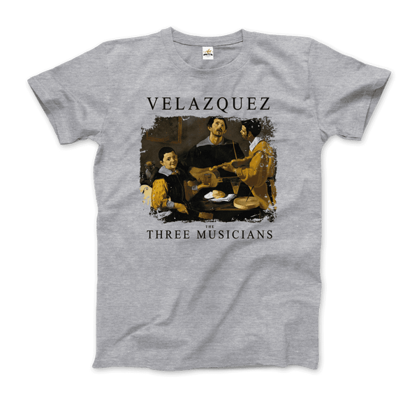 Diego Velazquez - The Three Musicians 1622 Artwork T-Shirt - Men / Heather Grey / S - T-Shirt