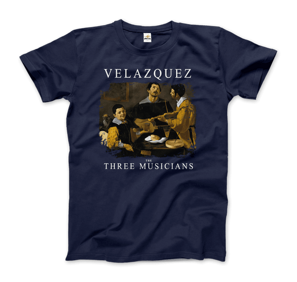 Diego Velazquez - The Three Musicians 1622 Artwork T-Shirt - Men / Navy / S - T-Shirt