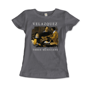 Diego Velazquez - The Three Musicians 1622 Artwork T-Shirt - Women / Charcoal / S - T-Shirt