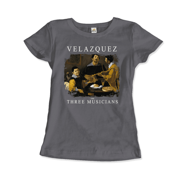 Diego Velazquez - The Three Musicians 1622 Artwork T-Shirt - Women / Charcoal / S - T-Shirt