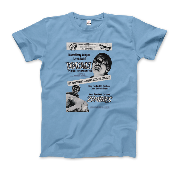 Dracula: Prince or Darkness - 60s Horror Movie T - Shirt Men / Light Blue S