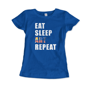 Mangez, dormez, art, répétez le design en détresse T-shirt