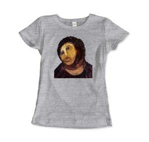 Ecce Homo (Behold the Monkey - Ecce Mono) Art T-Shirt - Women (Fitted) / Heather Grey / S - T-Shirt