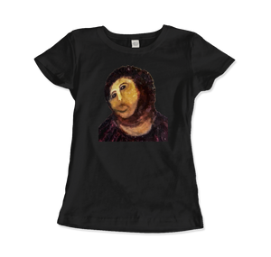 Ecce Homo (Behold the Monkey - Ecce Mono) Art T-Shirt - Women (Fitted) / Black / S - T-Shirt