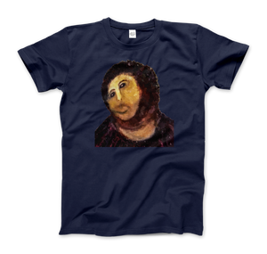 Ecce Homo (Behold the Monkey - Ecce Mono) Art T-Shirt - Men (Unisex) / Navy / S - T-Shirt