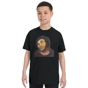 Ecce Homo (Behold the Monkey - Ecce Mono) Art T-Shirt - Youth / Black / S - T-Shirt