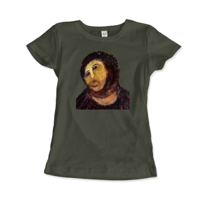 Ecce Homo (Behold the Monkey - Ecce Mono) Art T-Shirt - Women (Fitted) / City Green / S - T-Shirt