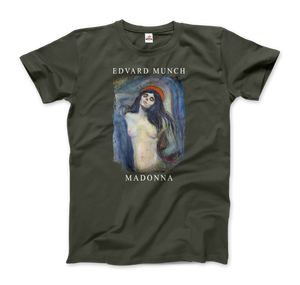 Edvard Munch - Madonna 1894 Artwork T - Shirt Men / Military Green S