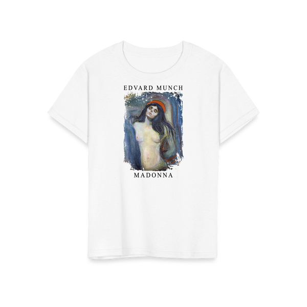 Edvard Munch - Madonna 1894 Artwork T - Shirt Youth / White S