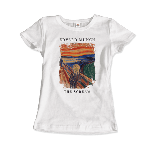 Edvard Munch - The Scream 1893 Artwork T-Shirt - Women / White / S - T-Shirt