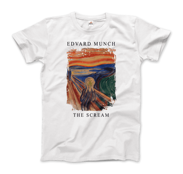 Edvard Munch - The Scream 1893 Artwork T-Shirt - Men / White / S - T-Shirt