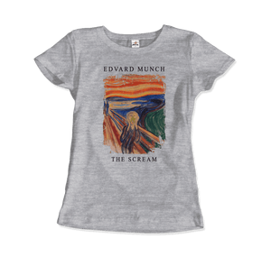 Edvard Munch - The Scream 1893 Artwork T-Shirt - Women / Heather Grey / S - T-Shirt