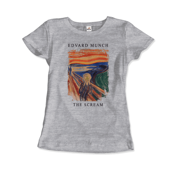 Edvard Munch - The Scream 1893 Artwork T-Shirt - Women / Heather Grey / S - T-Shirt