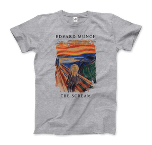 Edvard Munch - The Scream 1893 Artwork T-Shirt - Men / Heather Grey / S - T-Shirt