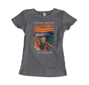 Edvard Munch - The Scream 1893 Artwork T-Shirt - Women / Charcoal / S - T-Shirt
