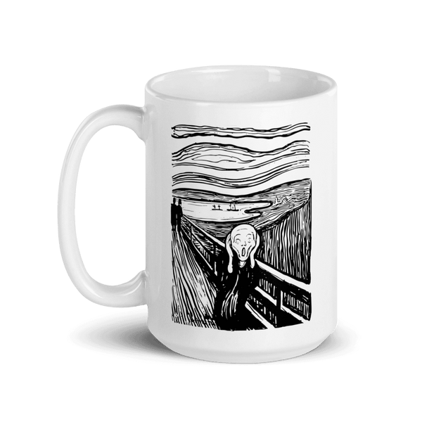 Edvard Munch - The Scream - Sketch Artwork Mug - 15oz (444mL) - Mug