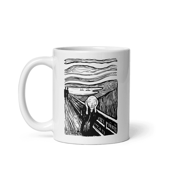 Edvard Munch - The Scream - Sketch Artwork Mug - 11oz (325mL) - Mug