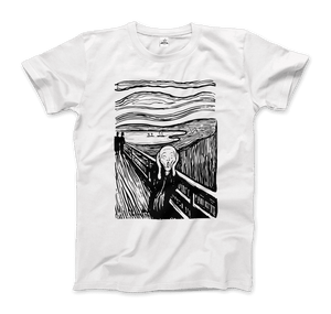 Edvard Munch - The Scream - Sketch Artwork T-Shirt - Men / White / S - T-Shirt