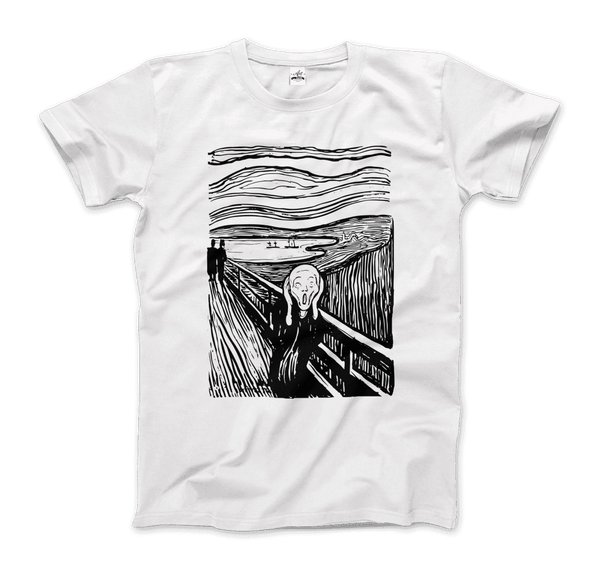 Edvard Munch - The Scream - Sketch Artwork T-Shirt - Men / White / S - T-Shirt