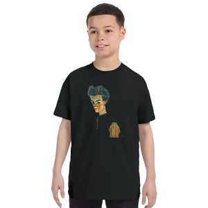 Egon Schiele Self-Portrait Art T-Shirt - Youth / Black / S - T-Shirt
