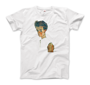 Egon Schiele Self-Portrait Art T-Shirt - Men / White / Small - T-Shirt
