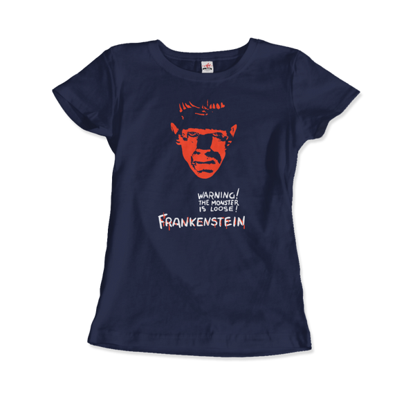 Frankenstein - 30s Sci - Fi Horror Movie T - Shirt Women / Navy S